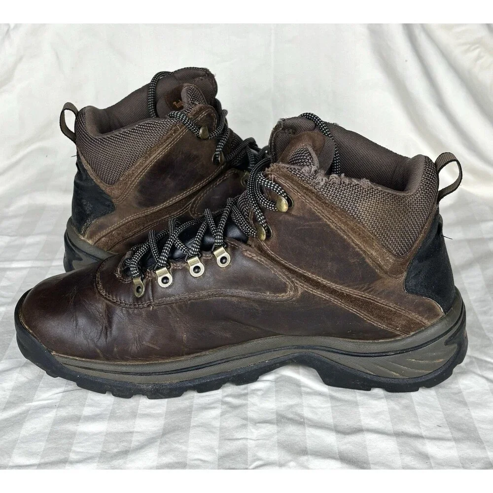 Timberland Men's Size 12W White Ledge Mid Waterproof Hiking Boot Brown Lace Up
